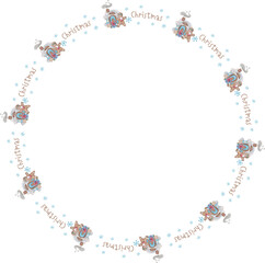 Christmas wreath Vector illustration.