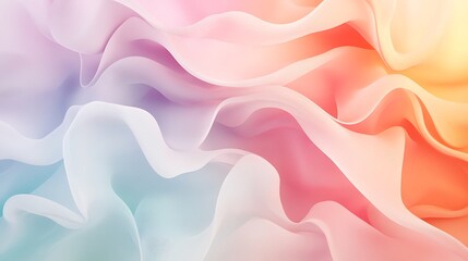 Fototapeta premium Pastel gradient 3D render with abstract organic shapes for beauty-themed graphics