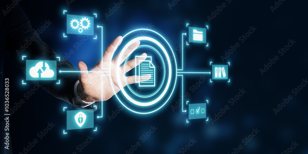 Poster Digital document management in a virtual network environment.