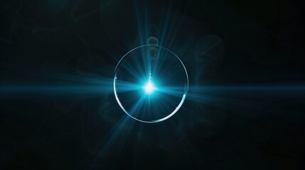 Fototapeta premium Authentic Anamorphic Lens Flare with Stunning Ring Ghost 