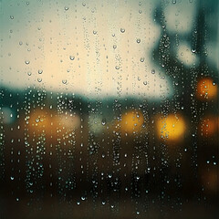 Fototapeta premium raindrops on window