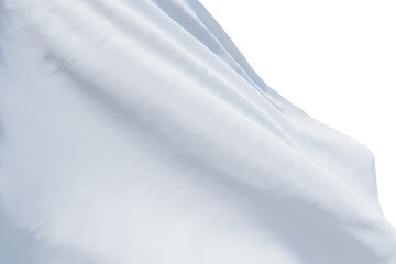 Obraz premium Close up of blank white flag on abstract light background. 3D rendering, mockup