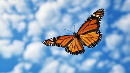 Monarch Butterfly in Flight