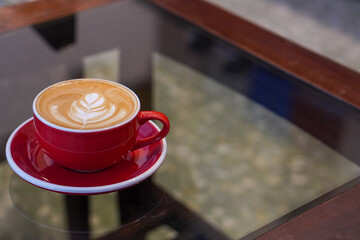 cup of coffee on a table