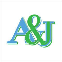 Modern letter AJ logo design template