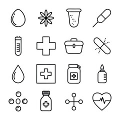 A versatile set of medicine and healthcare icons including medication, doctors, Medicare, and medical tools. Perfect for healthcare apps, websites, and educational designs.
