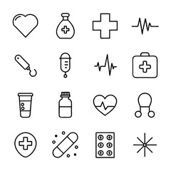 A versatile set of medicine and healthcare icons including medication, doctors, Medicare, and medical tools. Perfect for healthcare apps, websites, and educational designs.
