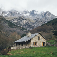 house in the mountains