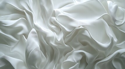 Obraz premium Realistic 3D render of white flowing fabric-like textures for beauty-themed graphics