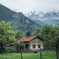 house in the mountains