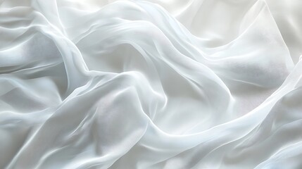 Fototapeta premium 3D render of realistic white flowing waves with soft lighting for beauty graphic resources