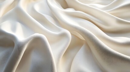 Obraz premium Realistic 3D render of white flowing fabric-like textures for beauty-themed graphics
