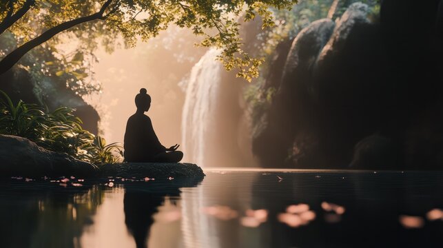 PNG Spirituality relaxation zen-like therapy. AI generated Image by rawpixel.