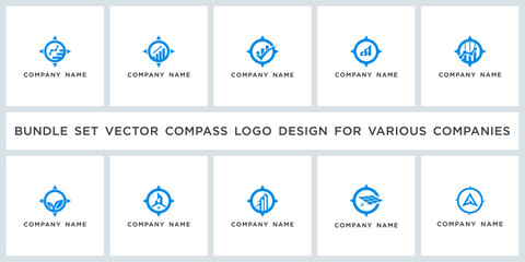 set of compass logo bundle © MRANTAZI57