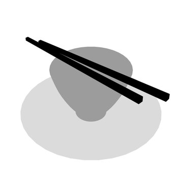 recommend clip art: Bowl noodles and chopsticks silhouette. Noodle bowl collection. Ramen. Asian food. Chinese, Korean, Japanese cuisine. Silhouette vector illustration.