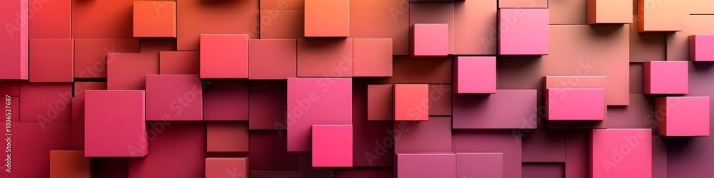 Poster vibrant geometric abstraction minimalist 3d render for branding and design