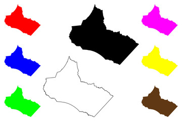 Crockett County, State of Tennessee (U.S. county, United States of America, USA, U.S., US) map vector illustration, scribble sketch Crockett map