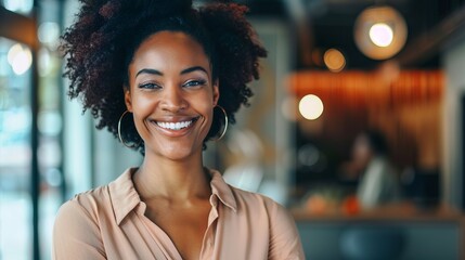 Obraz premium A businesswoman championing customer-centricity in business operations.