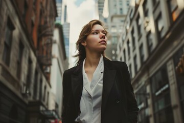 A businesswoman leading by example through her actions.