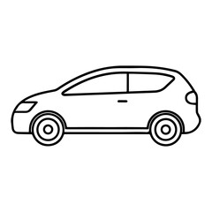 Obraz premium Car silhouette vector illustration art