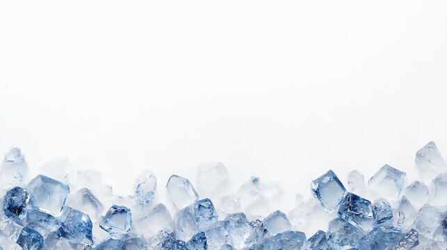 Blue gemstone decorative border background