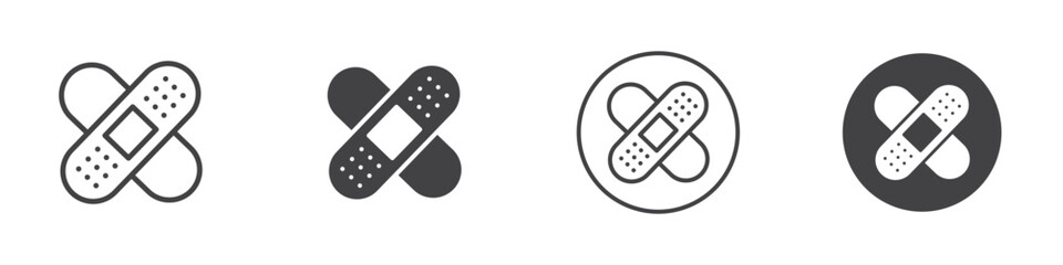 Bandage icon Thin line art isolated