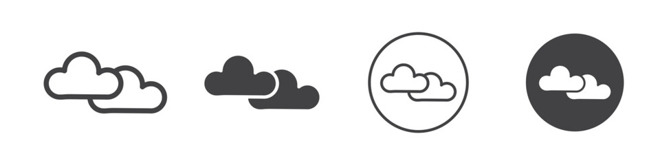 Cloud icon Thin line art isolated