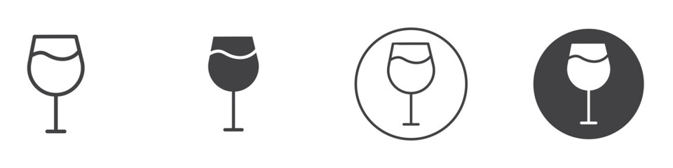 Cocktail icon Thin line art isolated