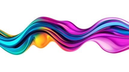 Abstract iridescent shape, 3d render