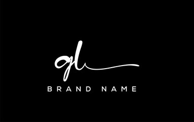 GL letter beauty handwriting vector logo. © Design.art