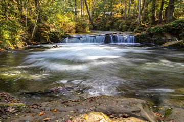waterfall in autumn