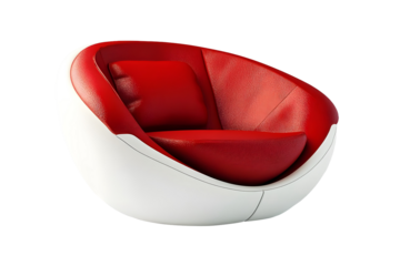 Transparent png of a round shaped vintage sofa