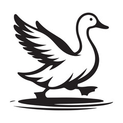 Duck icon vector art illustration