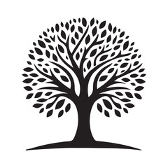 Obraz premium Tree icon with white background