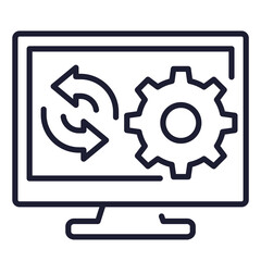 update, new software line icon, png design