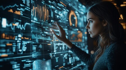 High-Tech Data Visualization on Dynamic Screen