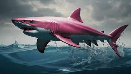 Naklejka premium shark in the sea