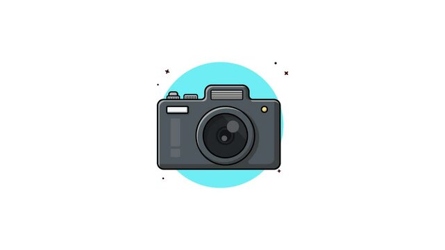 4k Black Camera Animation Video 