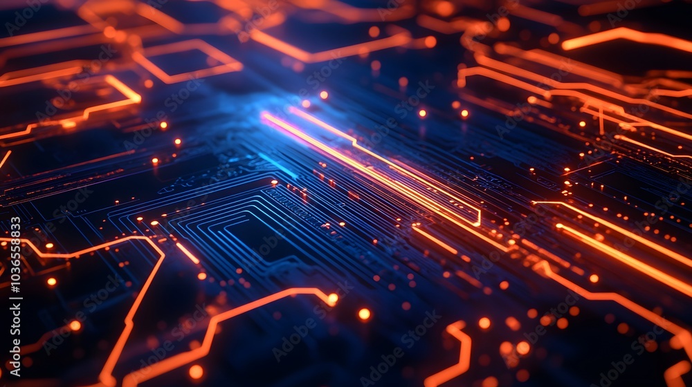 Poster computer circuit board, web design background.
