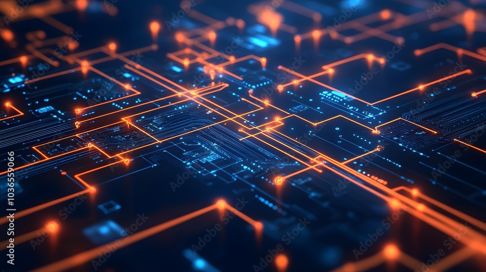 Poster computer circuit board, web design background.