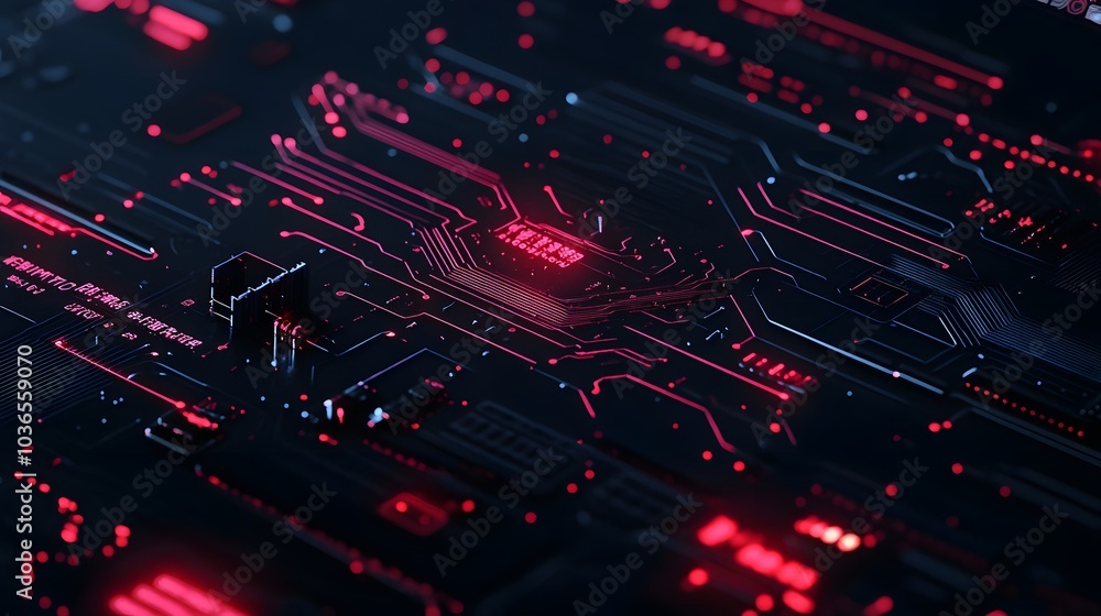 Poster computer circuit board, web design background.