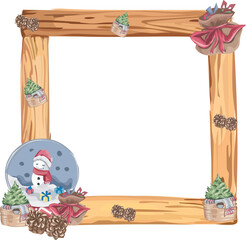 Christmas frame. Vector illustration.