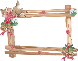 Christmas frame. Vector illustration.