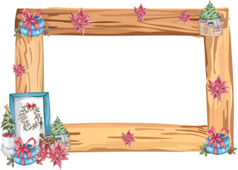 Christmas frame. Vector illustration.