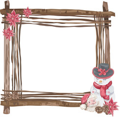 Christmas frame. Vector illustration.