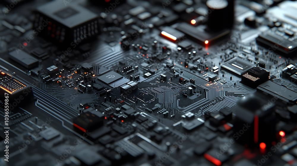 Poster computer circuit board, web design background.