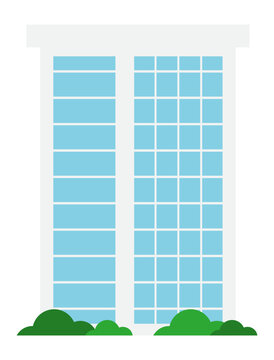 blue window building simple design clip art preview
