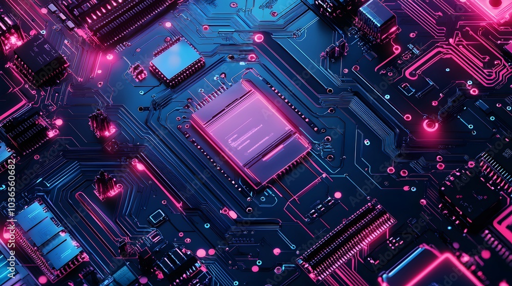 Poster computer circuit board, web design background.