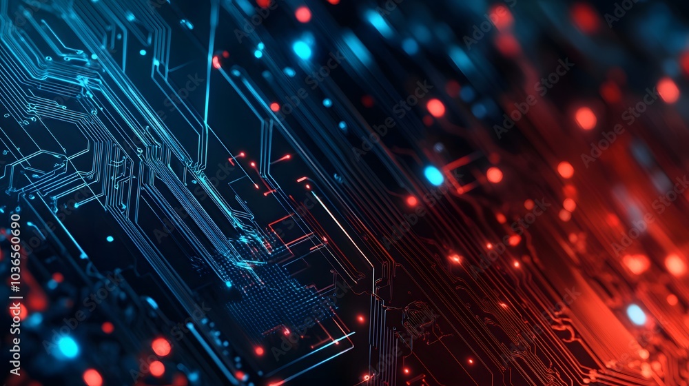 Poster computer circuit board, web design background.