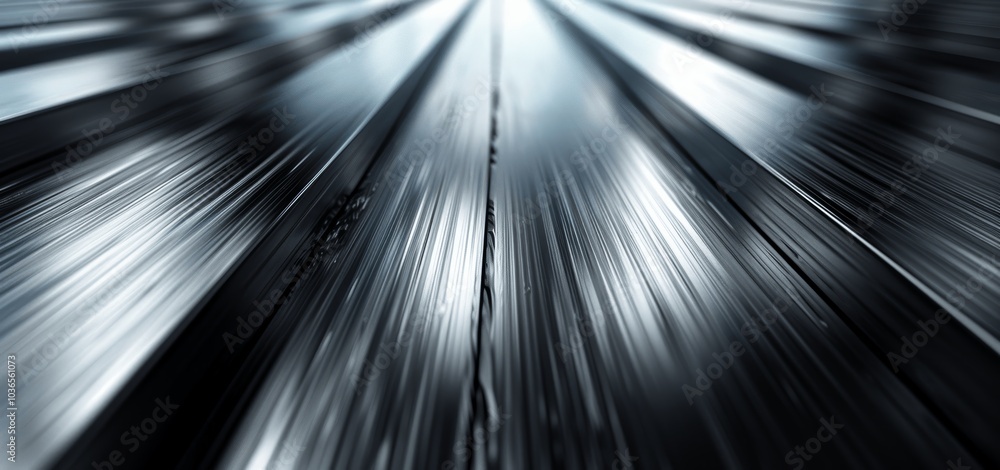 Aufkleber cool gray gradient background with silver metal texture and light reflection effect for elegant mini